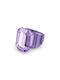 Swarovski Lucent Cocktail Ring with Stones Purple Gold Plated