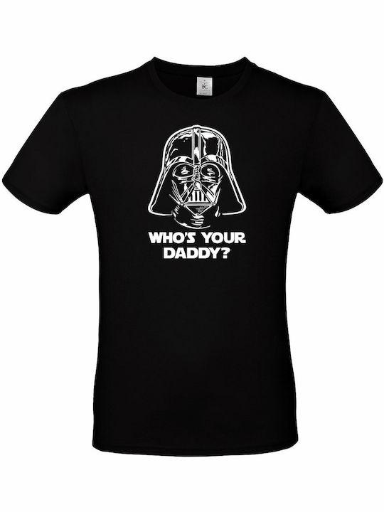 B&C T-shirt Star Wars Darth Vader - Who's Your Daddy σε Μαύρο χρώμα