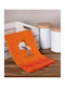 Silk Fashion Donkey Rhodes Tea Towel from 100% Cotton in Orange Color 70x50cm 12pcs