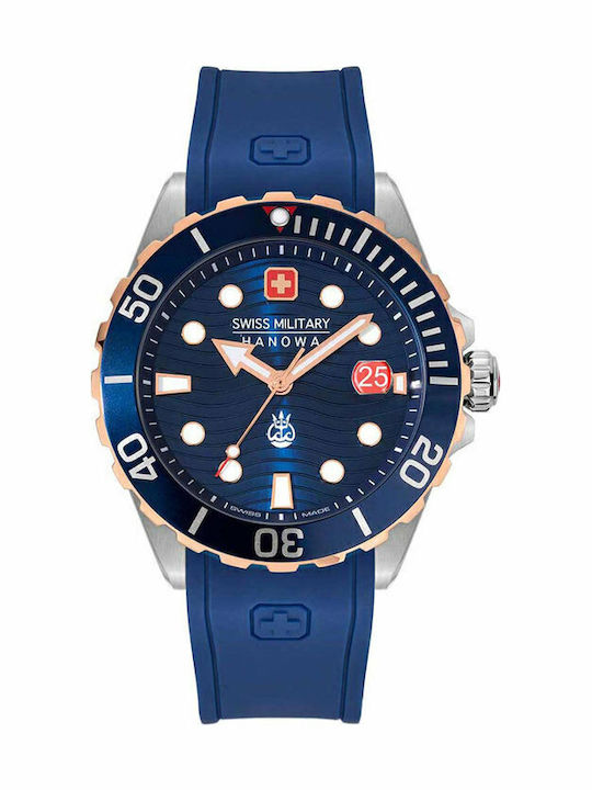 Swiss Military Hanowa Offshore Diver II Uhr Batterie mit Kautschukarmband