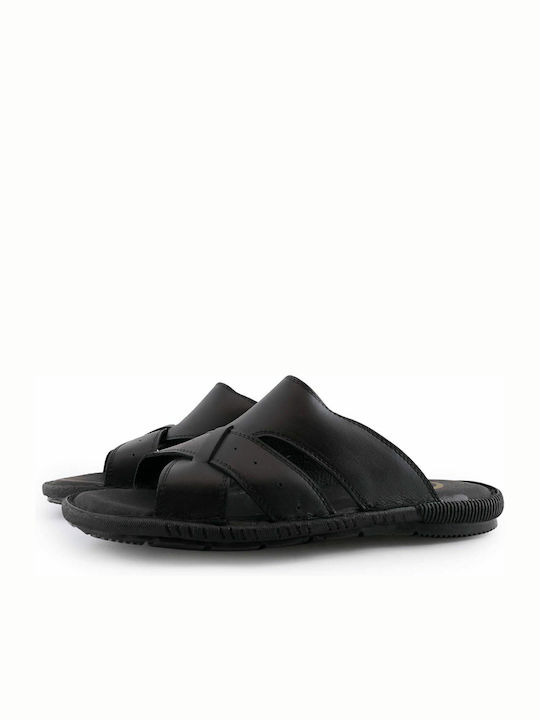 Gale Leder Herrensandalen in Schwarz Farbe