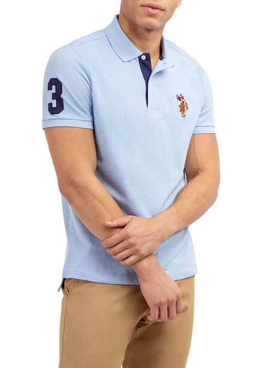 U.S. Polo Assn. Polo Μπλούζα Κοντομάνικη Γαλάζια