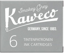 Kaweco 6 Пълнители За Химикалки За Писалка Smokey Сив 1мл
