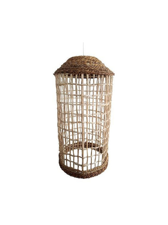 HomeMarkt Pendant Light Single-Light Grid for Socket E14, E.14 Brown