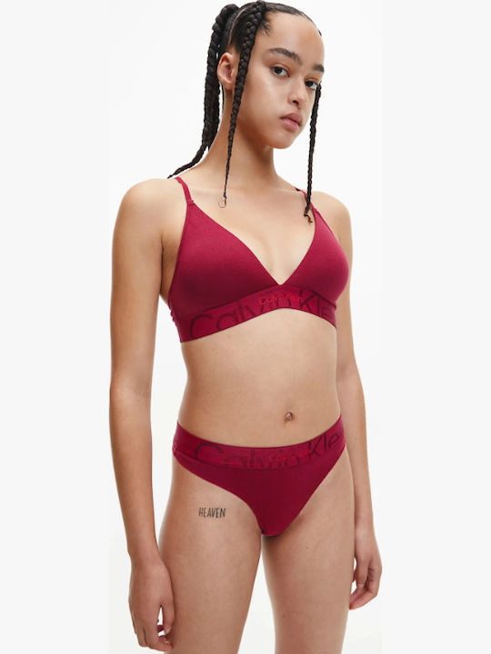 Calvin Klein Women's Bralette Bra Burgundy