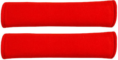 Auto Gs Set of 2pcs Car Seat Belt Pads Red