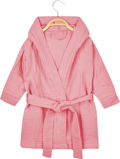 Energiers Παιδικό Μπουρνούζι Pink mit Kapuze