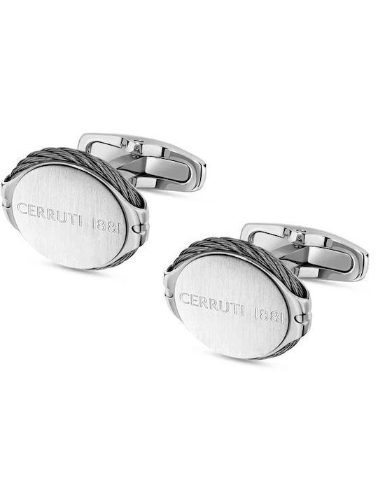 Cerruti Cufflink from Steel In Silver Colour