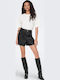 Heidi Women's Leather High-waisted Shorts Black