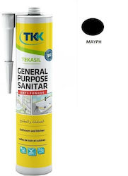 TKK General Purpose Sanitar Σφραγιστική Σιλικόνη Αντιμουχλική Μαύρη 280ml