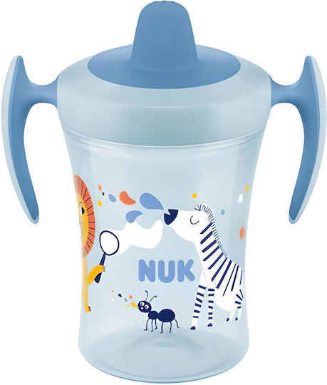 Nuk Trainer Cup Educational Sippy Cup Plastic with Handles Blue for 6m+m+ 230ml