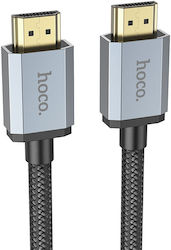 Hoco US03 HDMI 2.1 Ultra High Speed 48Gbps 4K 120Hz HDR VRR Braided HDMI Cable HDMI Male - HDMI Male 1m Black