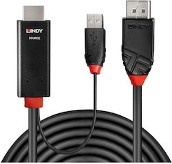 Lindy Cable DisplayPort male - HDMI male 3m Μαύρο (41500)