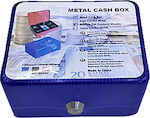 Cash Box with Lock Blue 116876