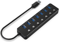 Gembird USB 3.1 Hub 7 Porturi cu conexiune USB-A și Port de încărcare
