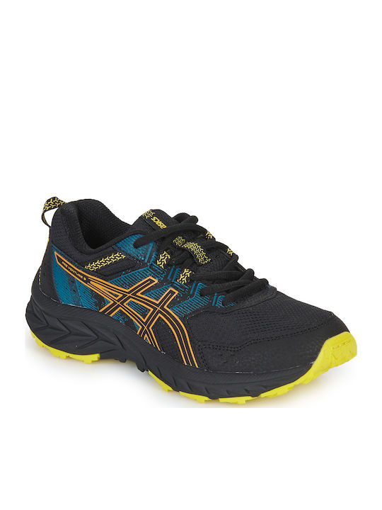 Gel-venture 9 Gs Αδιάβροχα Αθλητικά Παιδικά Παπούτσια Running με Κορδόνια Μαύρα