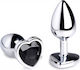 Naughty Toys Anal Plug Heart Medium Black 8cm
