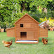 Pawhut Wooden Poultry Coop 2-Level L1.6 x W1.07 x H0.98m