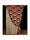 Silk Fashion Curtain with Tunnel Eleni Burgundy 150x280cm