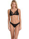 Miss Rosy Lace Underwear Set with Bra & Brazil Black