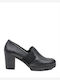 Leather Black Heels Praga-015
