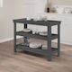 Table Bar from Solid Wood Gray 110.5x50x80cm