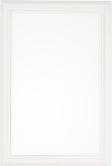 Bizzotto Sanzio Wall Mirror with White Wooden Frame 90x60cm 1pcs