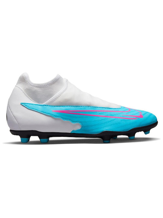 Nike Phantom GX Club DF FG/MG Χαμηλά Ποδοσφαιρικά Παπούτσια με Τάπες Baltic Blue / White / Laser Blue / Pink Blast