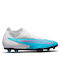 Nike Phantom GX Club DF FG/MG Niedrig Fußballschuhe mit Stollen Baltic Blue / White / Laser Blue / Pink Blast
