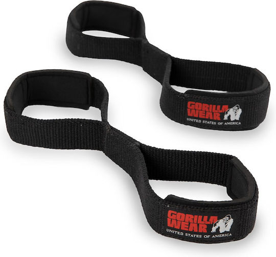 Gorilla Wear Figure 8 Περικάρπια Άρσης Βαρών Μαύρα 2 τμχ