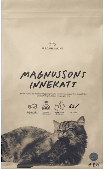 Magnusson Innekatt Trockenfutter für Katzen mit Kalb / Schweinefleisch 4.8kg