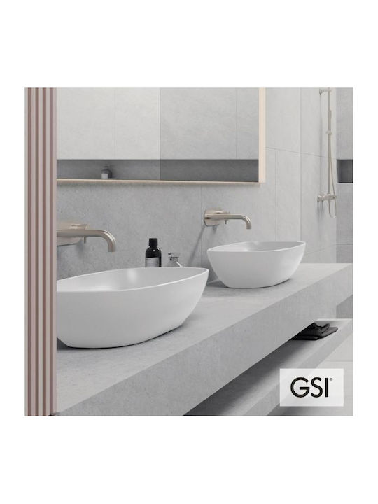 GSI Nubes Aufgesetztes Waschbecken Porzellan 40x35x16cm White