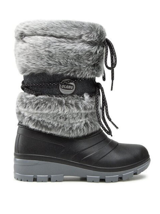 Olang Puff Women's Boots Snow with Fur Gray