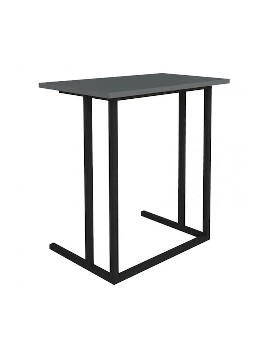 Rectangular Side Table Tibet Charcoal L60xW35.5xH65.5cm