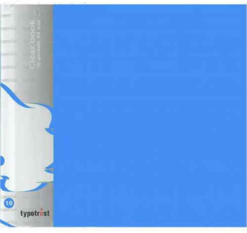 Typotrust Ντοσιέ Σουπλ с 10 пластмасови калъфи Прозрачности за Хартия A4 Светлосин 1бр 2707
