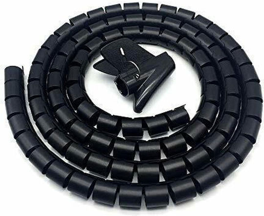 Herran Cable Spiral Tubes 1.5m Black 1pcs