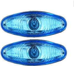 ART-72004 Rectangle Headlights Car Universal with Blue Lighting 2pcs