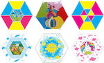 Hexagon Plastic Kite with Tail 100x100cm (Μiscellaneous Designs)