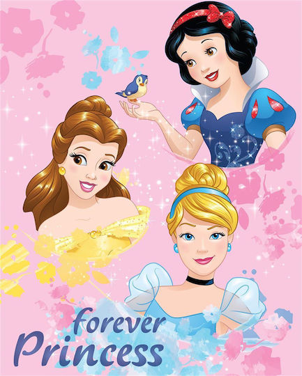 Disney Κουβέρτα Κούνιας Princess 045 Fleece Ροζ 130x170εκ.