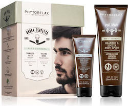 Phytorelax Îngrijirea Bărbaților Cu Balsam Pentru Barbă Pre-După Bărbierit 75ml Și Șampon De Duș După Sport 250ml 325ml