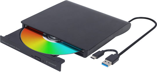 Gembird External DVD/CD Recorder for Laptop / Desktop Black