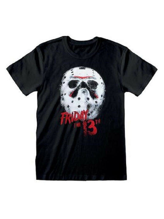 Rock Off Friday The 13th White Mask T-shirt Λευκό Βαμβακερό