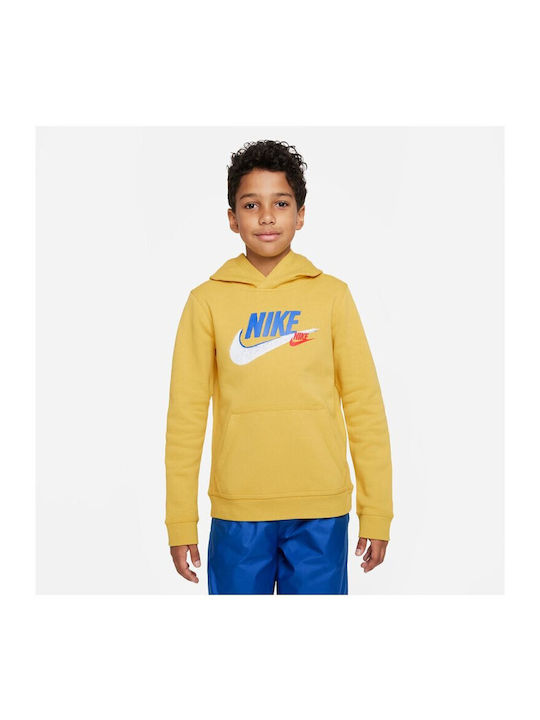 Nike Kids Sweatshirt with Hood and Pockets Yell...