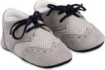 Babywalker Gray Baptism Leather Soft Sole Sneakers