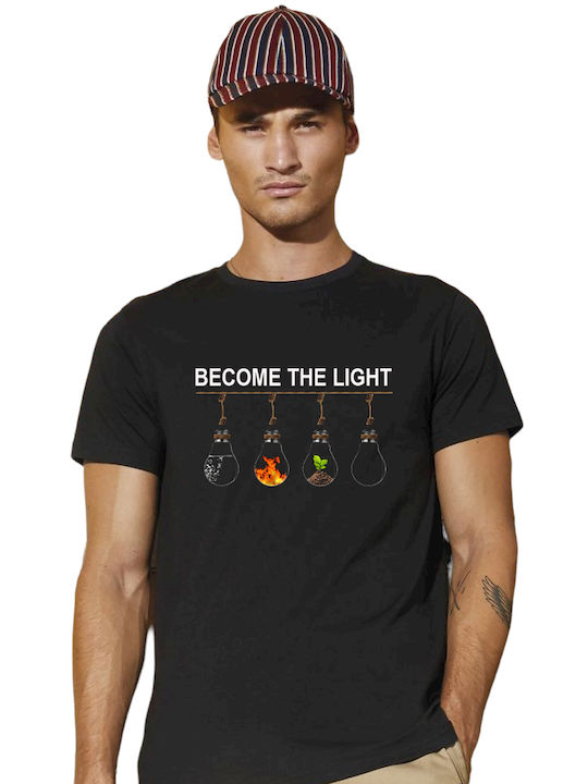 Pegasus T-shirt Become The Light σε Μαύρο χρώμα