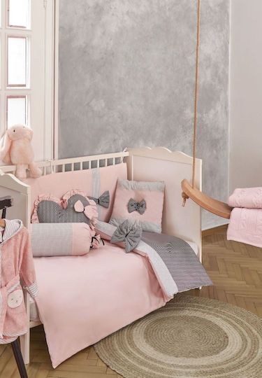 Bi Baby Set Für Krippe Heart Rosa 8Stück