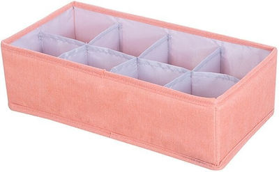 Sidirela Νο8 Stoff Schubladenorganisator für Unterwäsche / Socken in Rosa Farbe 32x16x9cm 1Stück