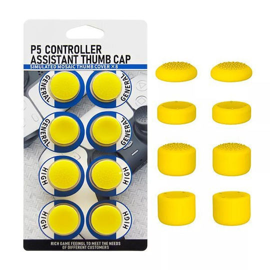 Ornate Thumb Grips Χειριστηρίου για PS5 σε Κίτρινο χρώμα