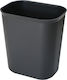 Plastic Waste Basket for Hotel Rooms with Dimensions W28xD21xH31cm. Black 1pcs