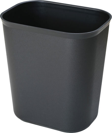 Plastic Waste Basket for Hotel Rooms with Dimensions W28xD21xH31cm. Black 1pcs